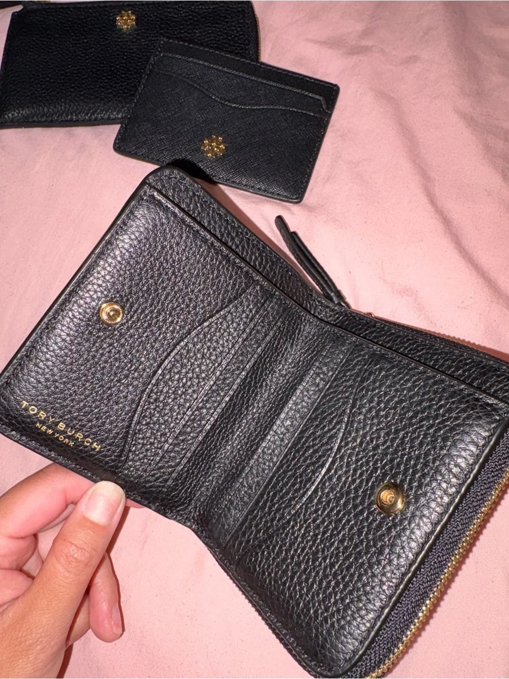 Tory Burch 4-Piece Black Leather Bundle